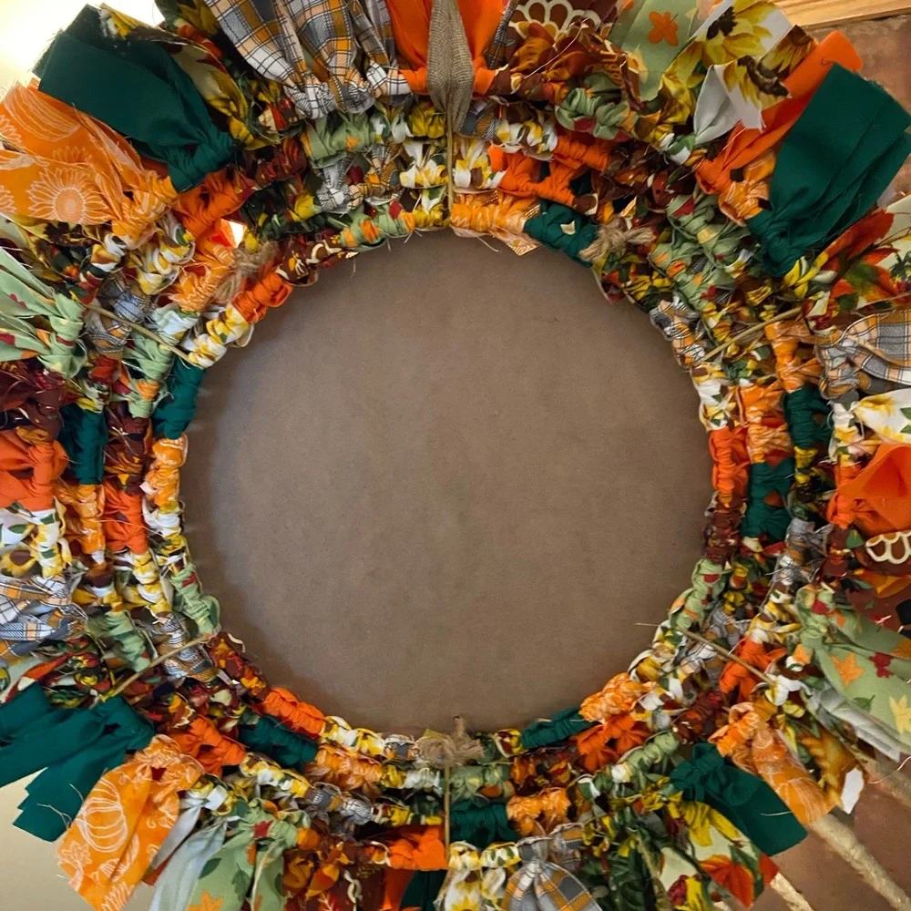 Fall Thankful & Blessed Rag Wreath